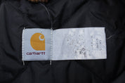 Carhartt Logo Patch Tan Quilted Zip Up Vest - ThriftedThreads.com