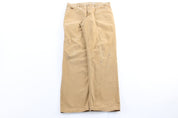Carhartt Logo Patch Tan Relaxed Fit Pants - ThriftedThreads.com