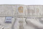 Carhartt Logo Patch Tan Relaxed Fit Pants - ThriftedThreads.com