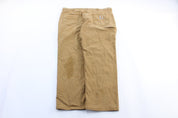 Carhartt Logo Patch Tan Relaxed Fit Pants - ThriftedThreads.com
