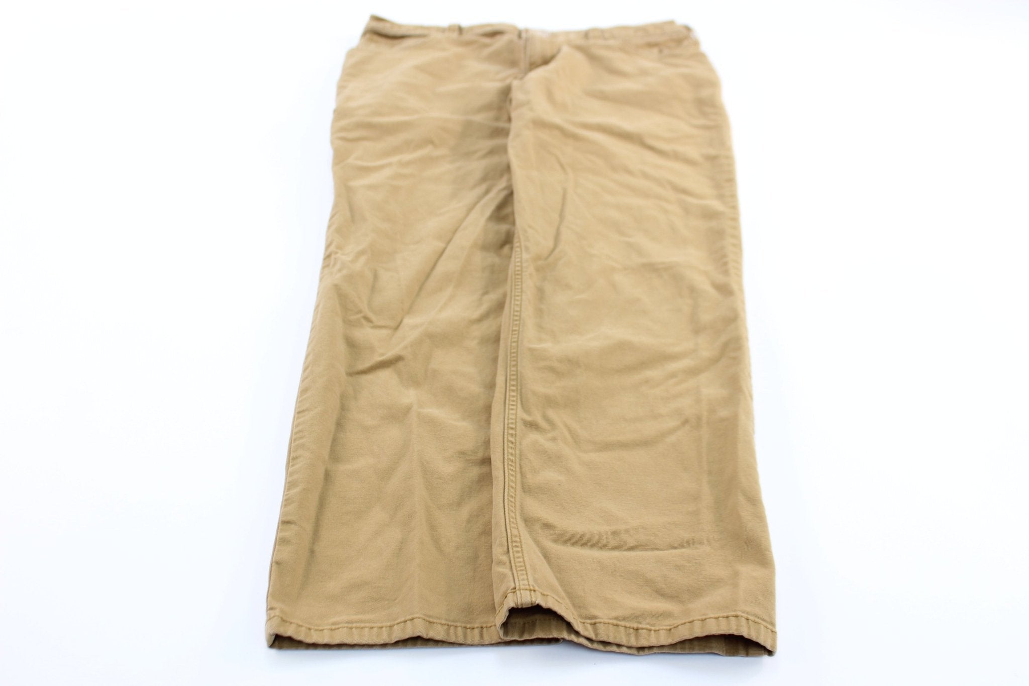 Carhartt Logo Patch Tan Relaxed Fit Pants - ThriftedThreads.com