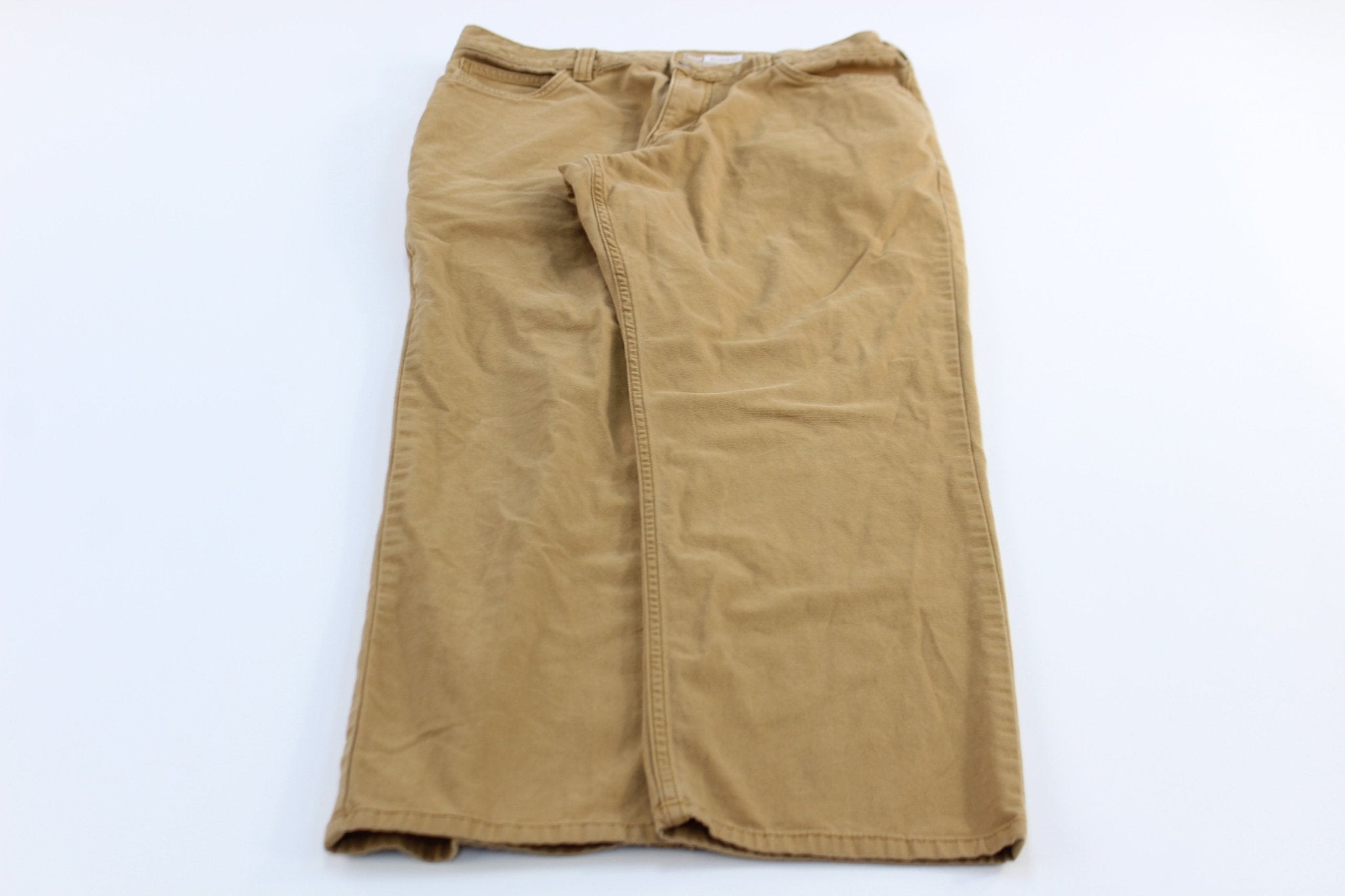 Carhartt Logo Patch Tan Relaxed Fit Pants - ThriftedThreads.com