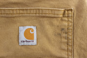 Carhartt Logo Patch Tan Relaxed Fit Pants - ThriftedThreads.com