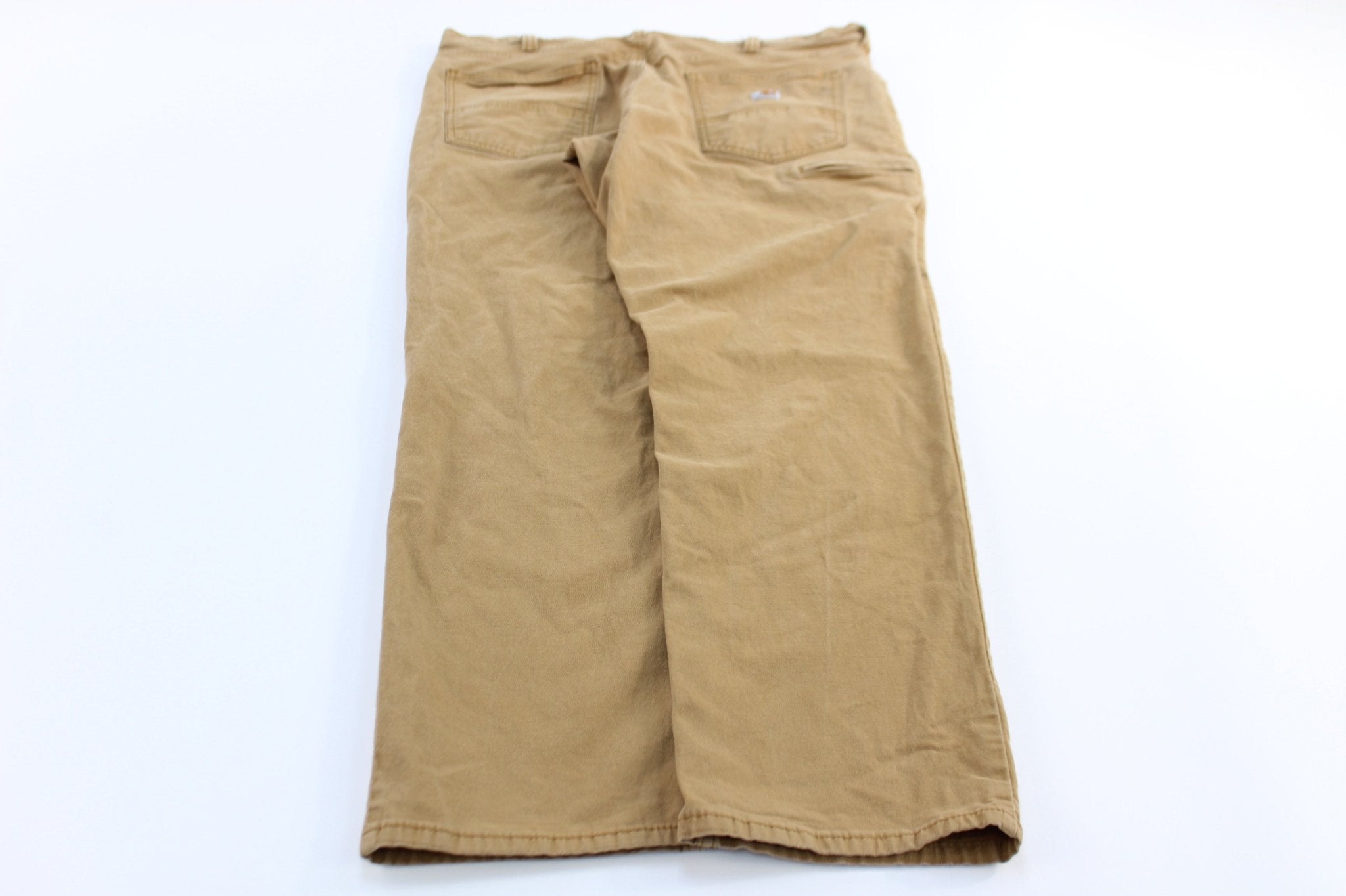 Carhartt Logo Patch Tan Relaxed Fit Pants - ThriftedThreads.com