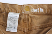Carhartt Logo Patch Tan Relaxed Fit Pants - ThriftedThreads.com
