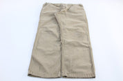 Carhartt Logo Patch Tan Relaxed Fit Pants - pant - Thrifted Threads