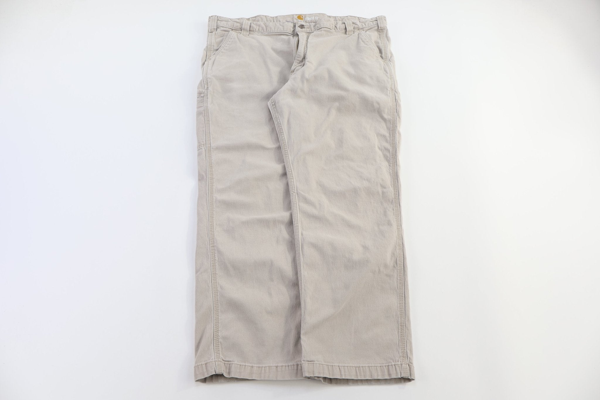 Carhartt Logo Patch Tan Relaxed Fit Pants - Pants - Thrifted Threads