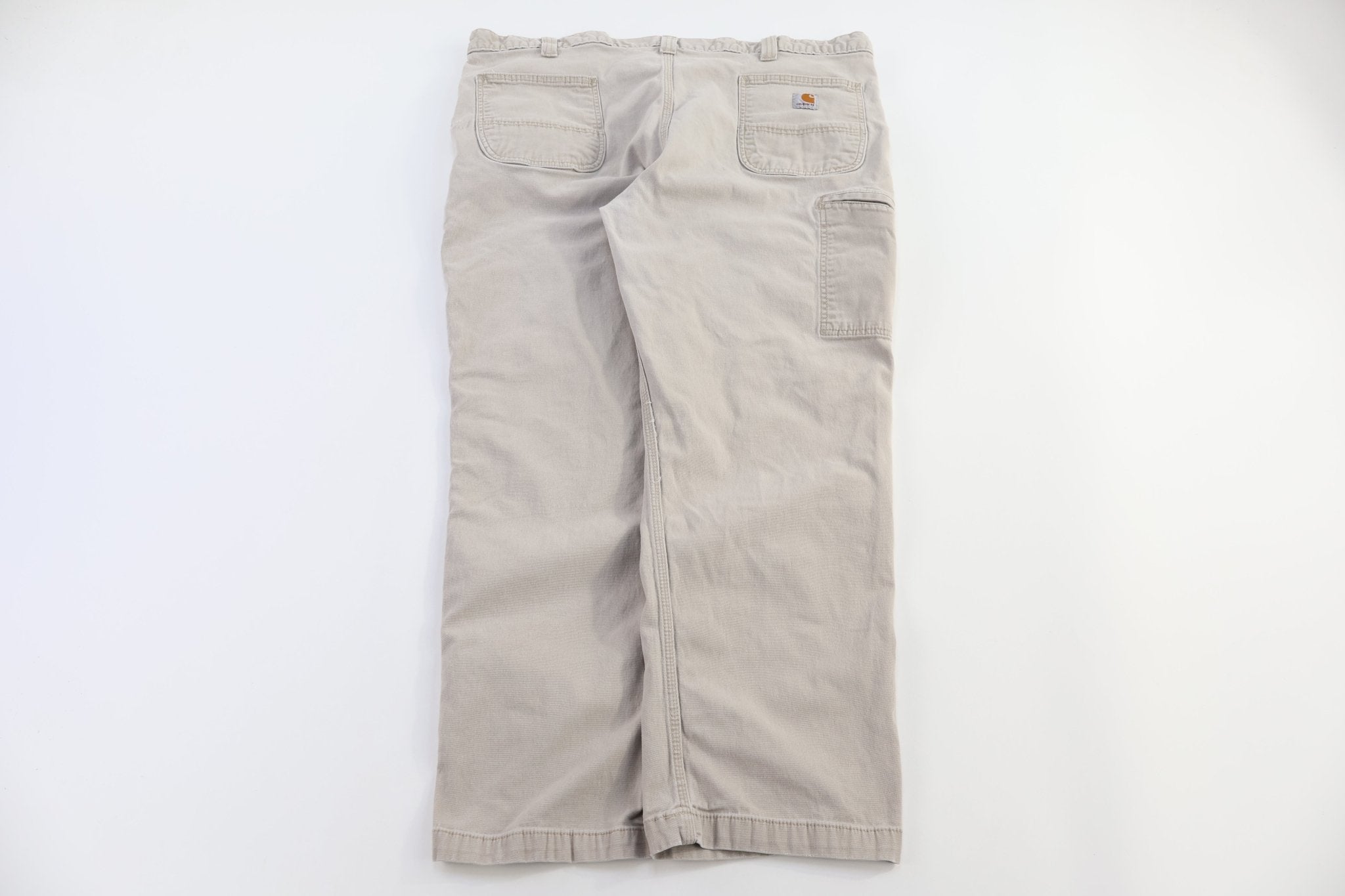 Carhartt Logo Patch Tan Relaxed Fit Pants - Pants - Thrifted Threads