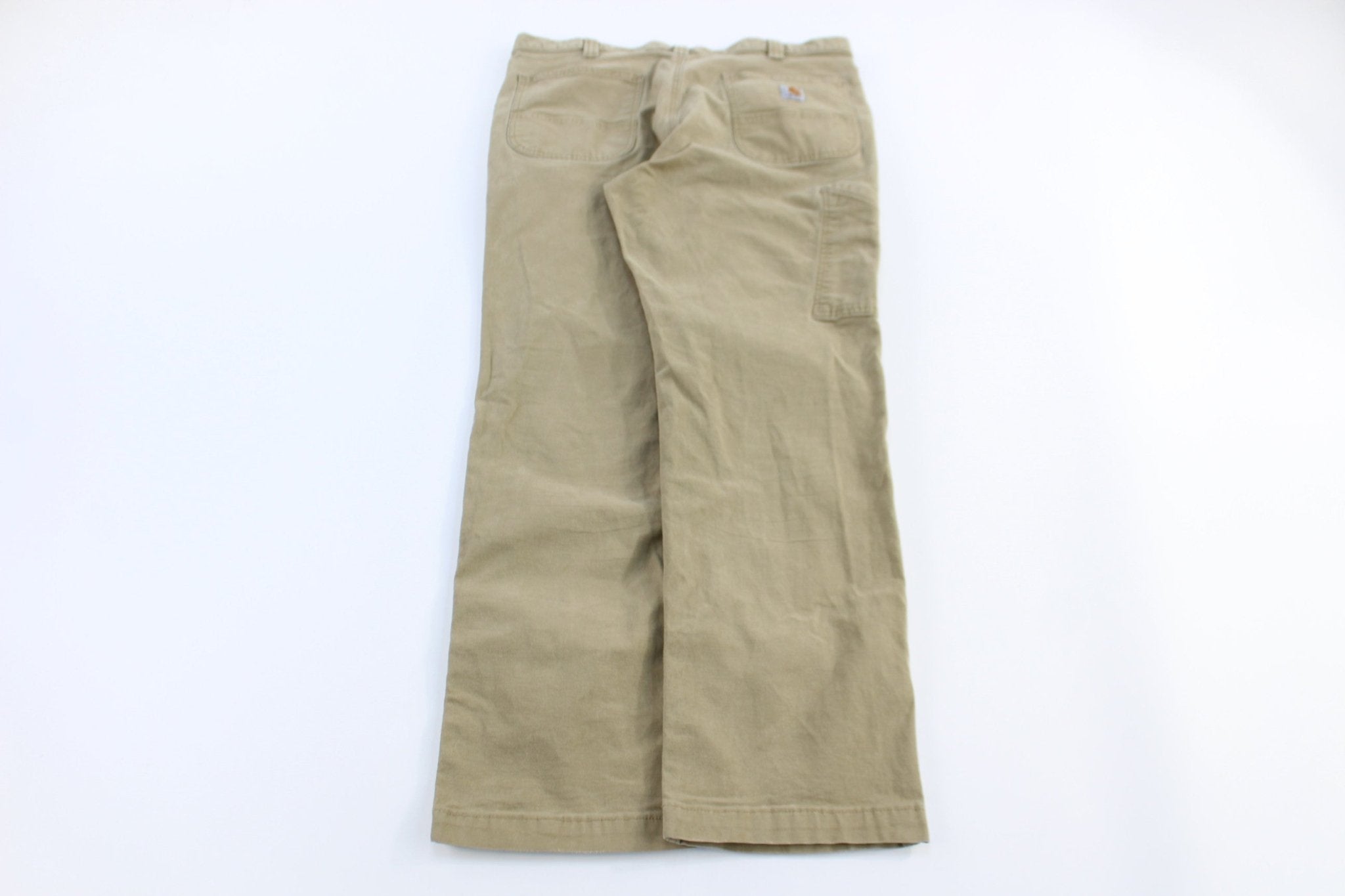 Carhartt Logo Patch Tan Relaxed Fit Pants - Pants - Thrifted Threads