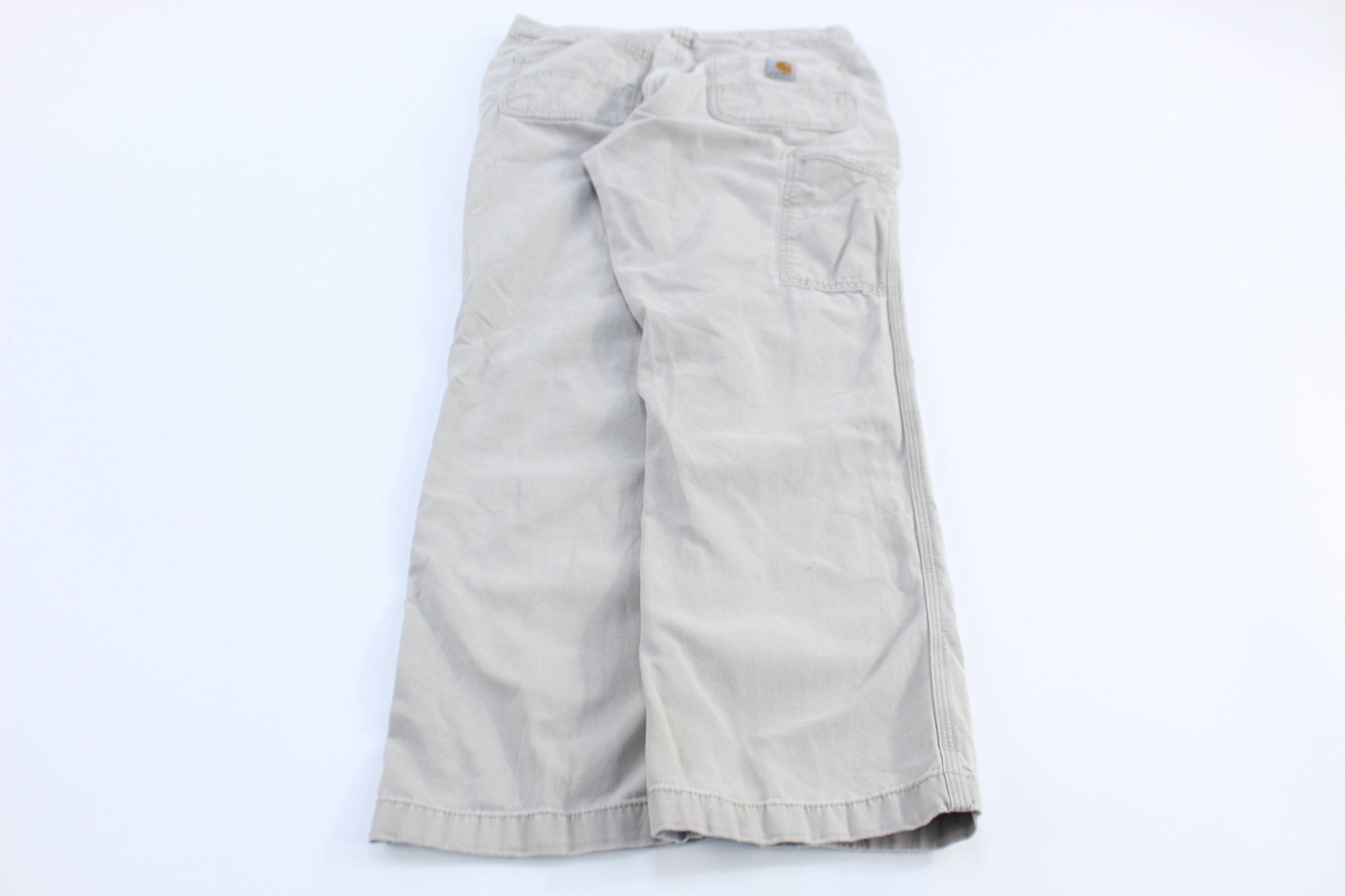 Carhartt Logo Patch Tan Relaxed Fit Pants - Pants - Thrifted Threads
