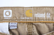 Carhartt Logo Patch Tan Relaxed Fit Pants - Pants - Thrifted Threads