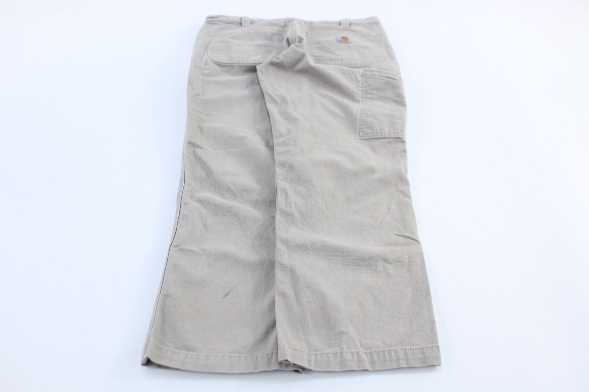 Carhartt Logo Patch Tan Relaxed Fit Pants - Pants - Thrifted Threads