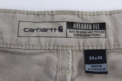 Carhartt Logo Patch Tan Relaxed Fit Pants - Pants - Thrifted Threads