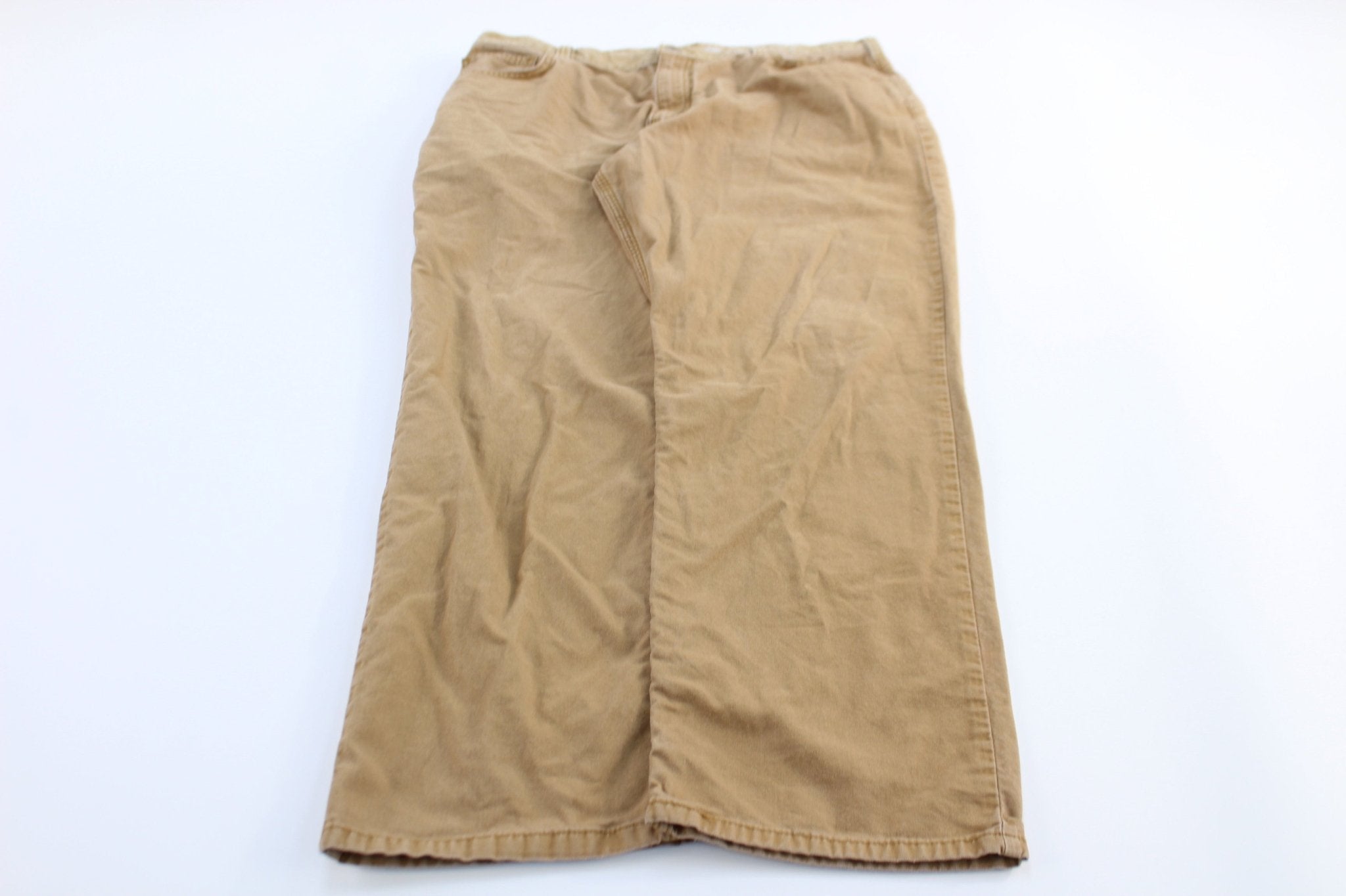 Carhartt Logo Patch Tan Relaxed Fit Pants - Pants/Shorts - Thrifted Threads