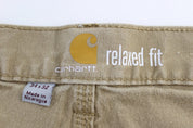 Carhartt Logo Patch Tan Relaxed Fit Pants - Pants/Shorts - Thrifted Threads