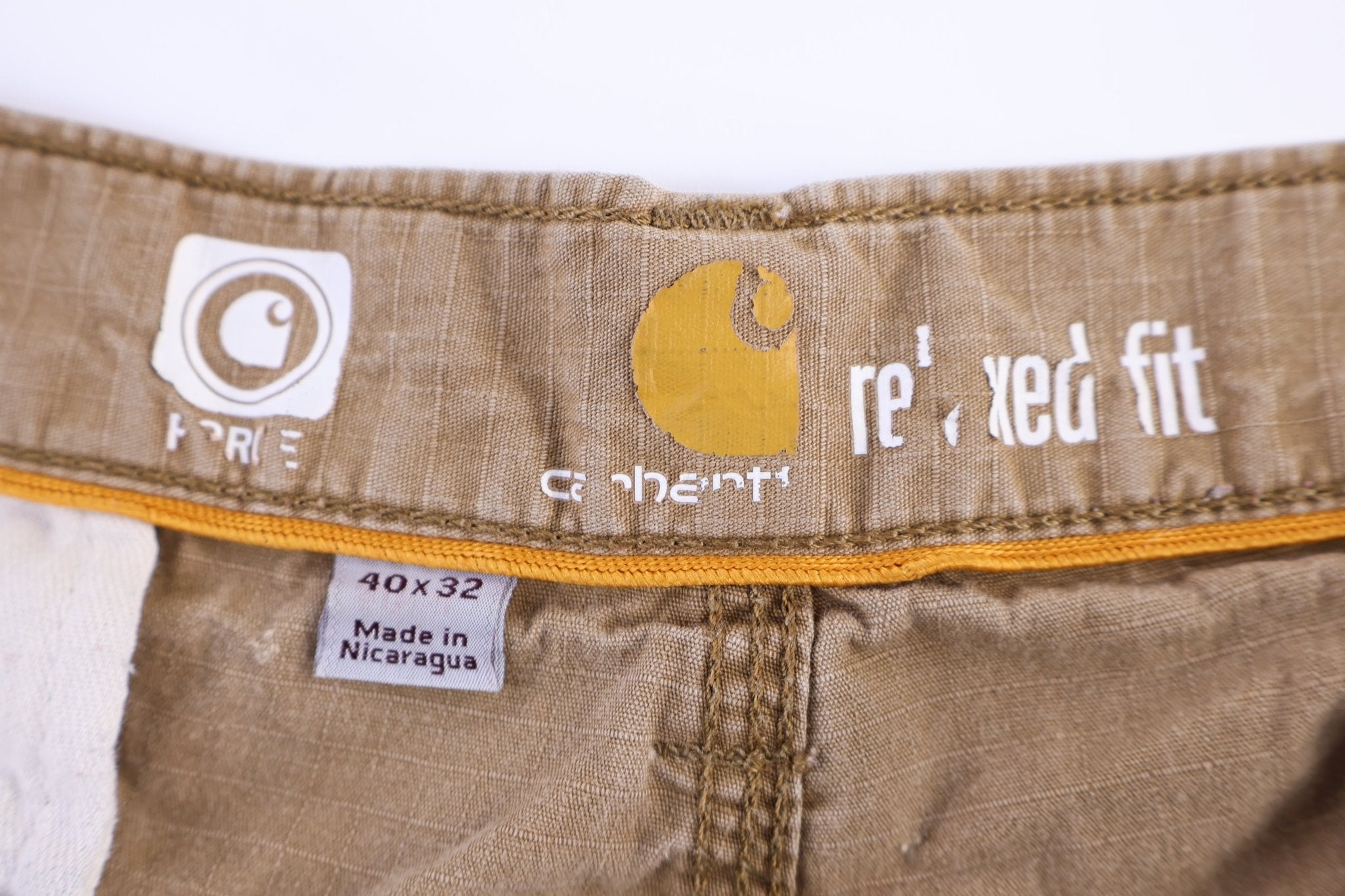 Carhartt Logo Patch Tan Relaxed Fit Pants - Pants/Shorts - Thrifted Threads