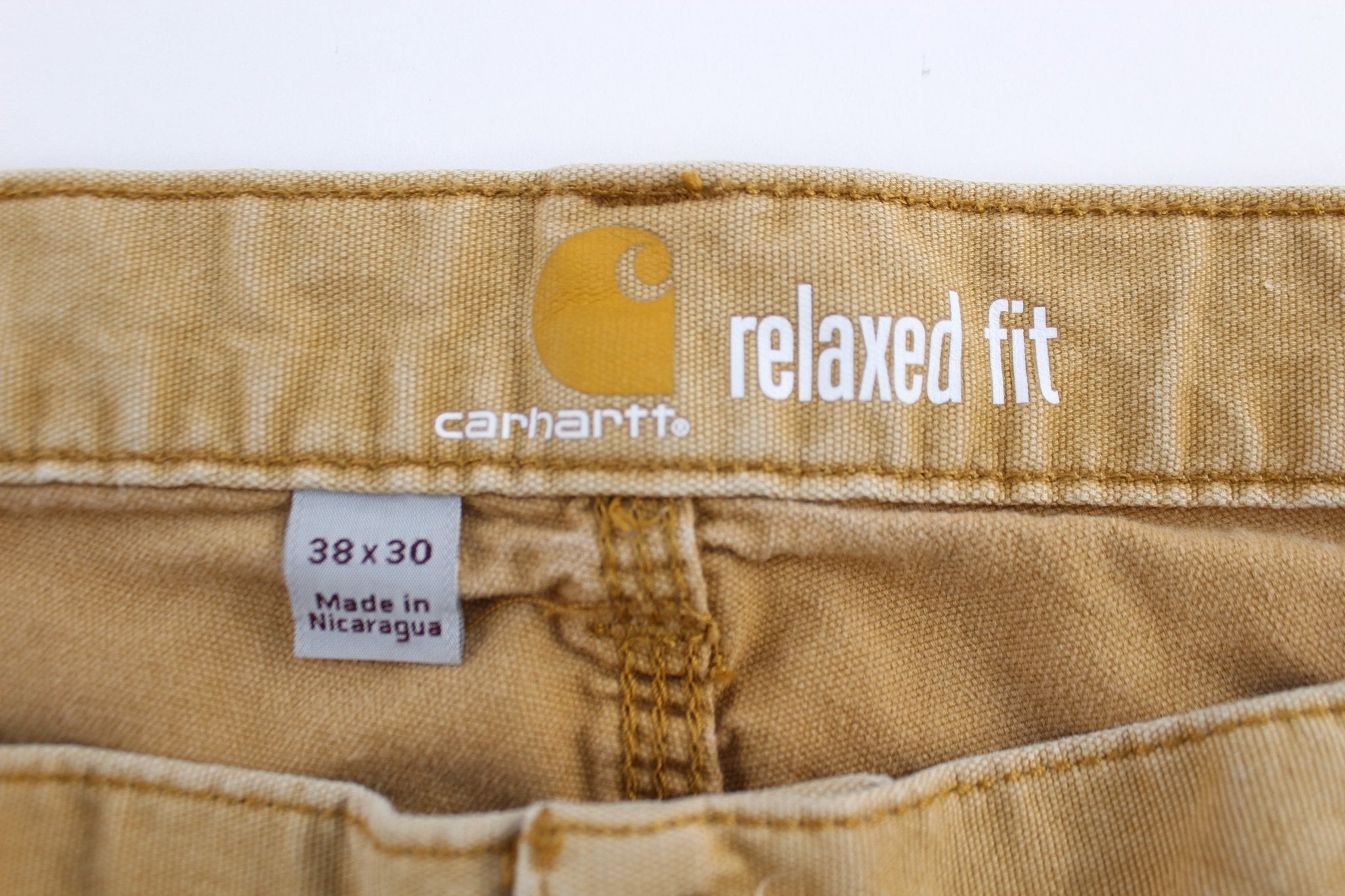 Carhartt Logo Patch Tan Relaxed Fit Pants - Pants/Shorts - Thrifted Threads