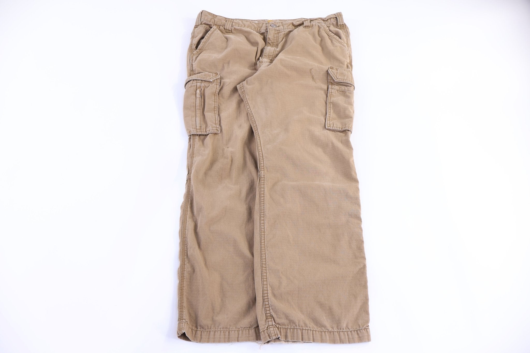 Carhartt Logo Patch Tan Relaxed Fit Pants - Pants/Shorts - Thrifted Threads