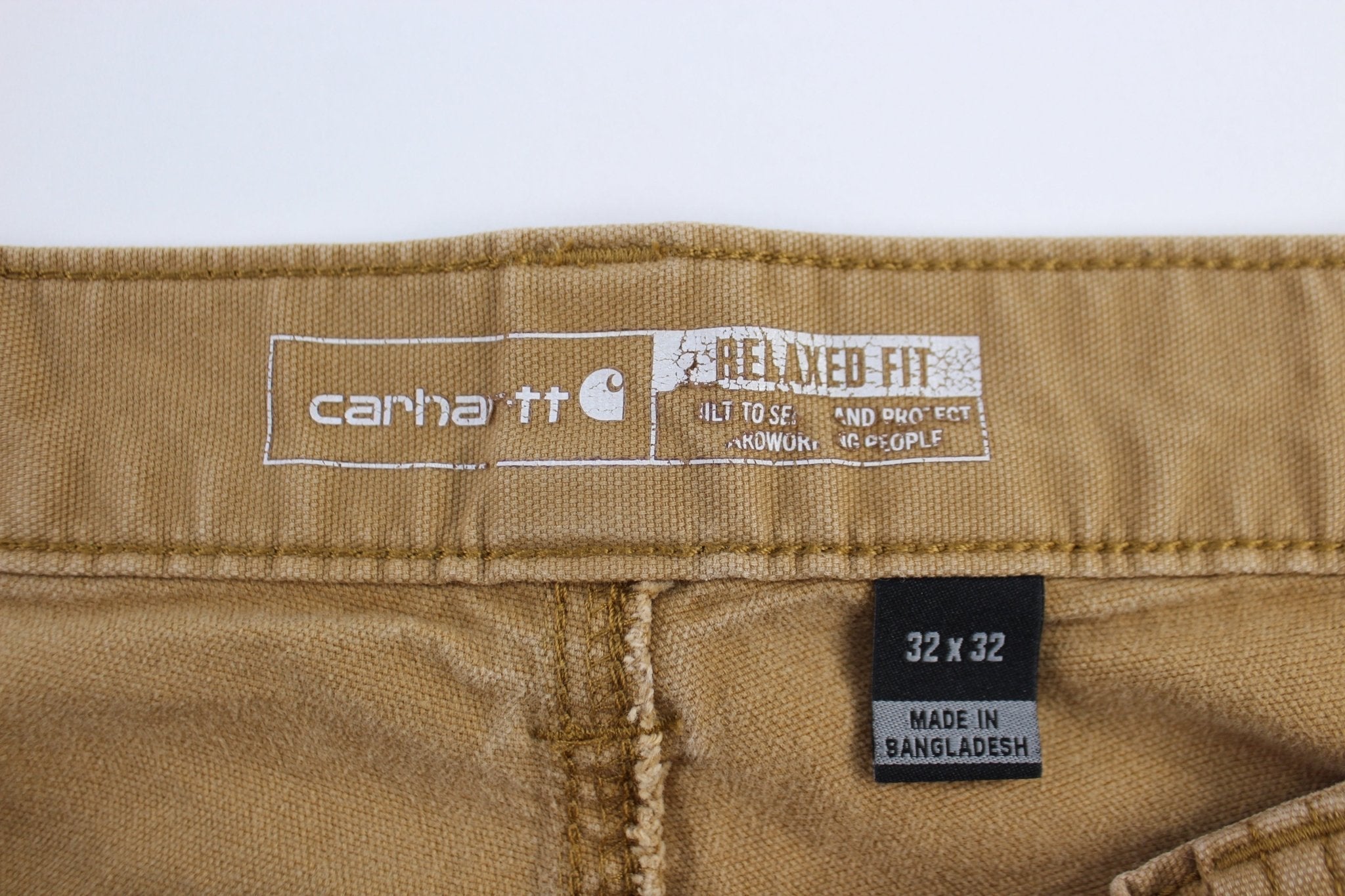 Carhartt Logo Patch Tan Relaxed Fit Pants - Pants/Shorts - Thrifted Threads