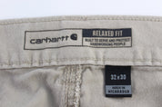 Carhartt Logo Patch Tan Relaxed Fit Pants - Pants/Shorts - Thrifted Threads