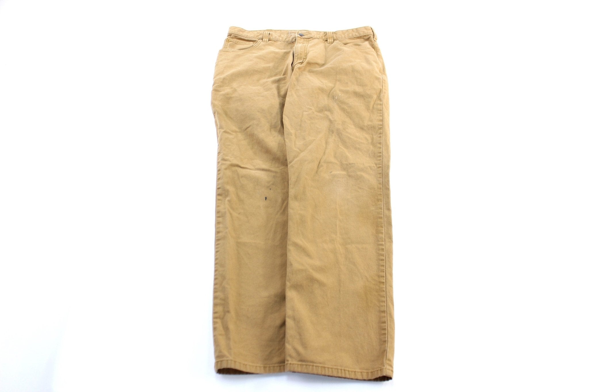 Carhartt Logo Patch Tan Relaxed Fit Pants - Pants/Shorts - Thrifted Threads