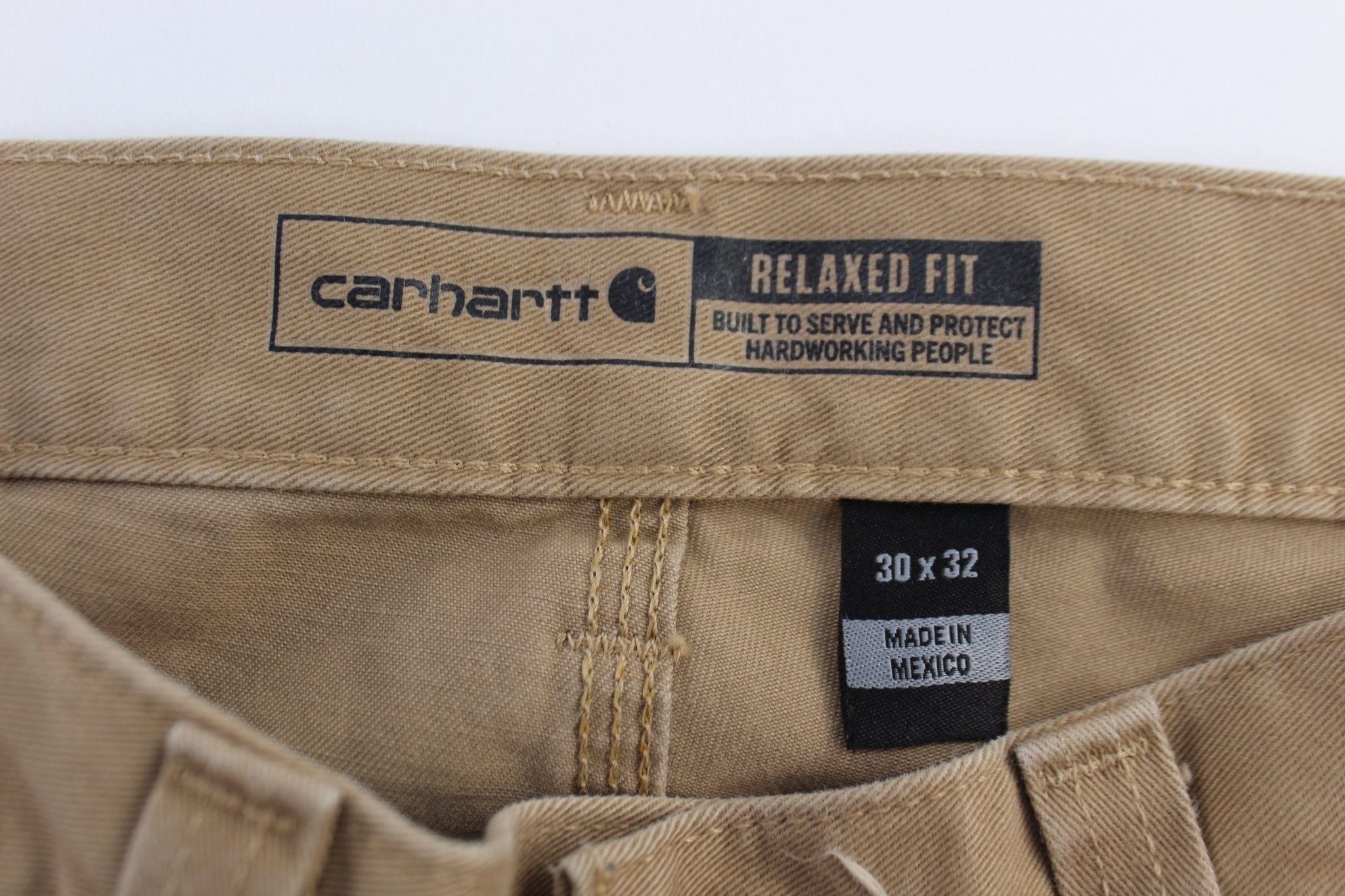 Carhartt Logo Patch Tan Relaxed Fit Pants - Pants/Shorts - Thrifted Threads