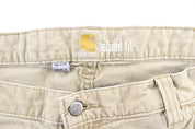 Carhartt Logo Patch Tan Relaxed Fit Pants - Pants/Shorts - Thrifted Threads