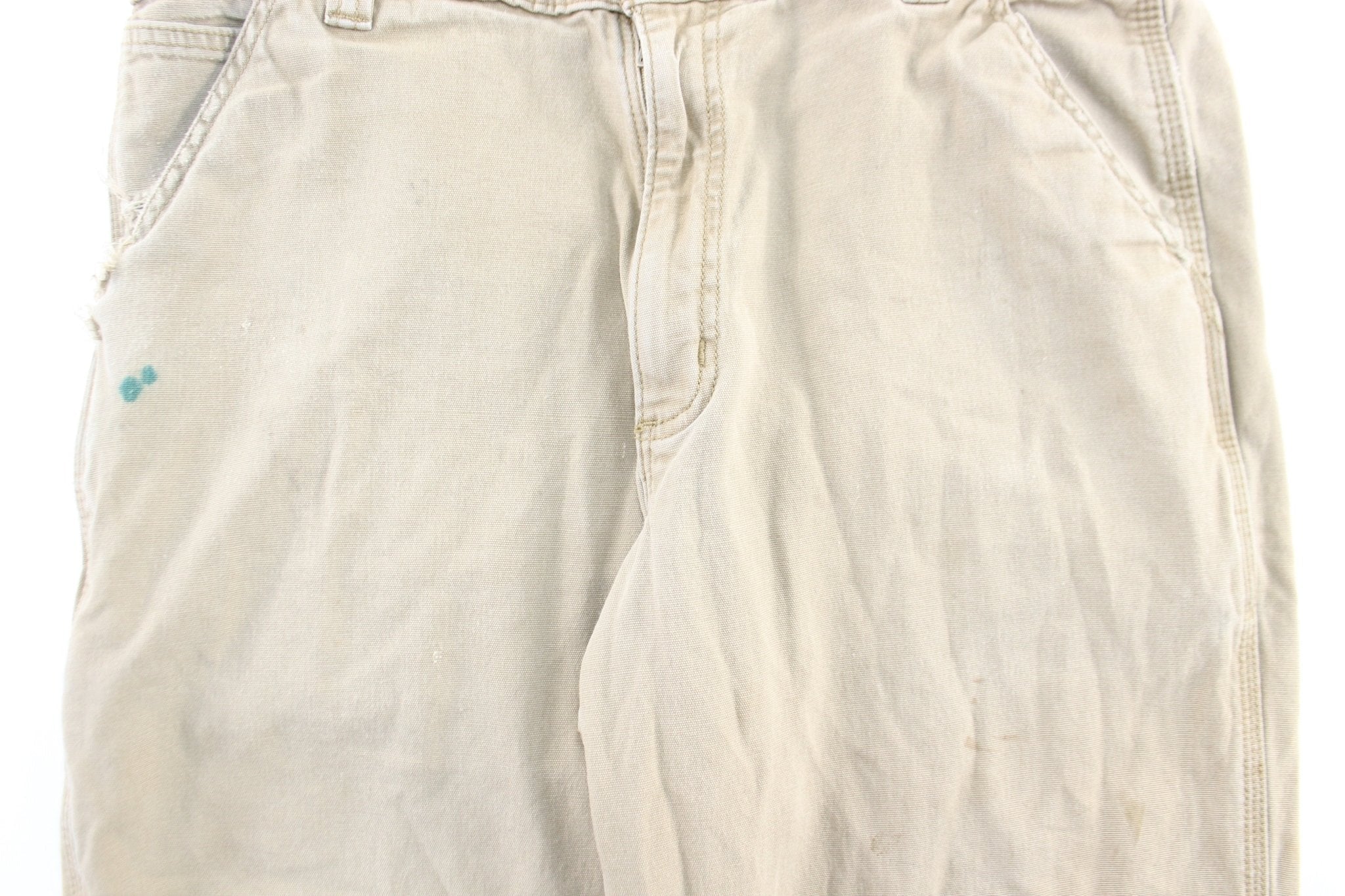 Carhartt Logo Patch Tan Relaxed Fit Pants - Pants/Shorts - Thrifted Threads