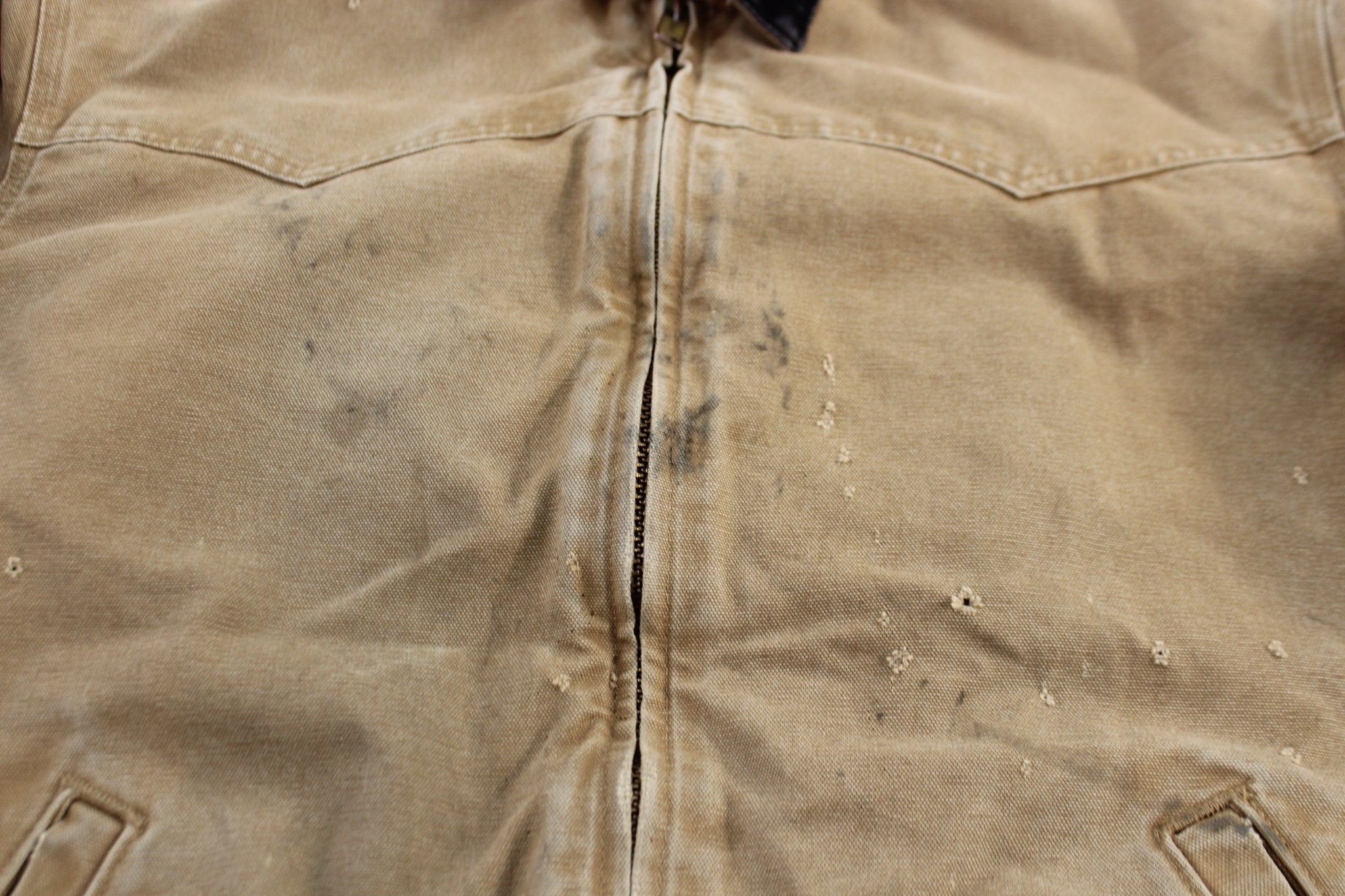 Carhartt Logo Patch Tan Santa Fe Jacket - jacket - Thrifted Threads