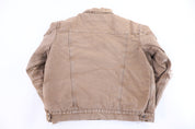 Carhartt Logo Patch Tan Sherpa Lined Jacket - Jacket - Thrifted Threads
