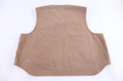 Carhartt Logo Patch Tan Sherpa Lined Vest - Vest - Thrifted Threads