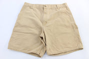 Carhartt Logo Patch Tan Shorts - ThriftedThreads.com