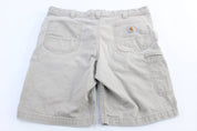 Carhartt Logo Patch Tan Shorts - ThriftedThreads.com