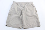 Carhartt Logo Patch Tan Shorts - ThriftedThreads.com