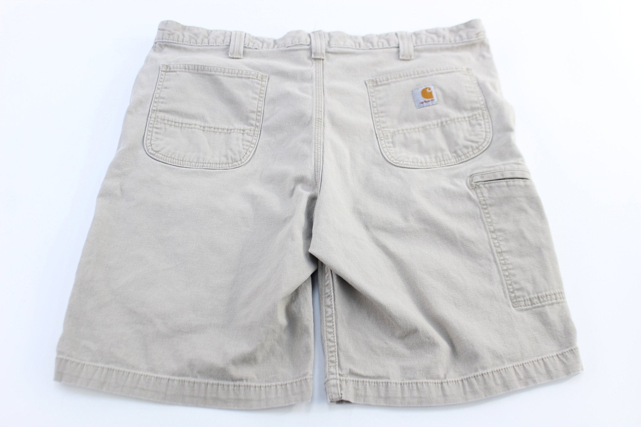 Carhartt Logo Patch Tan Shorts - Pants/Shorts - Thrifted Threads