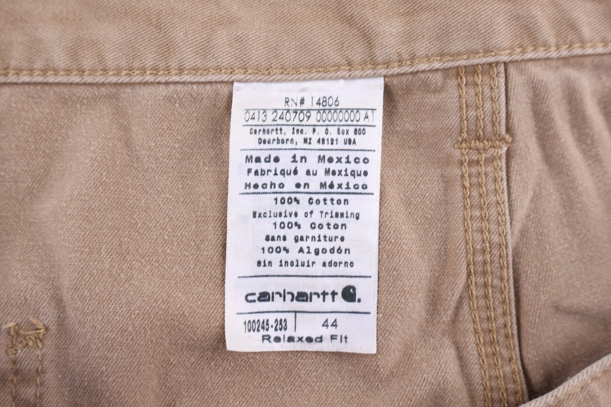 Carhartt Logo Patch Tan Shorts - Pants/Shorts - Thrifted Threads