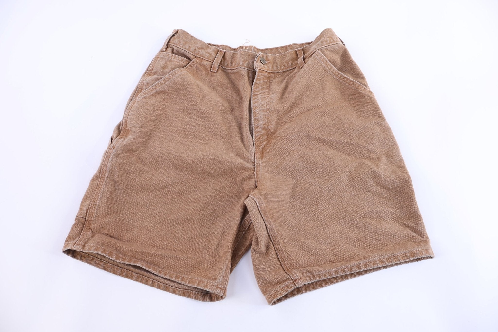 Carhartt Logo Patch Tan Shorts - Pants/Shorts - Thrifted Threads