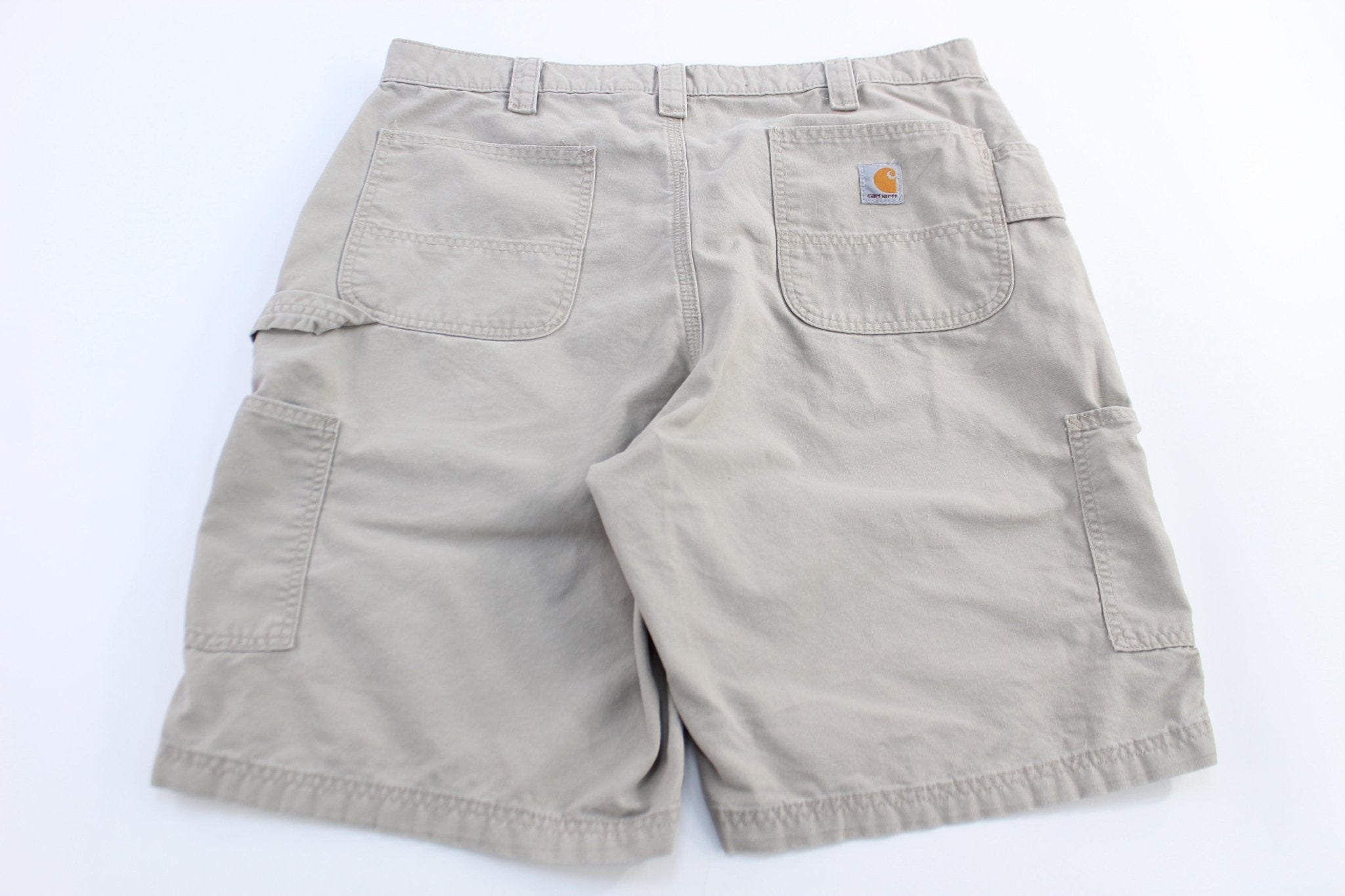 Carhartt Logo Patch Tan Shorts - Pants/Shorts - Thrifted Threads