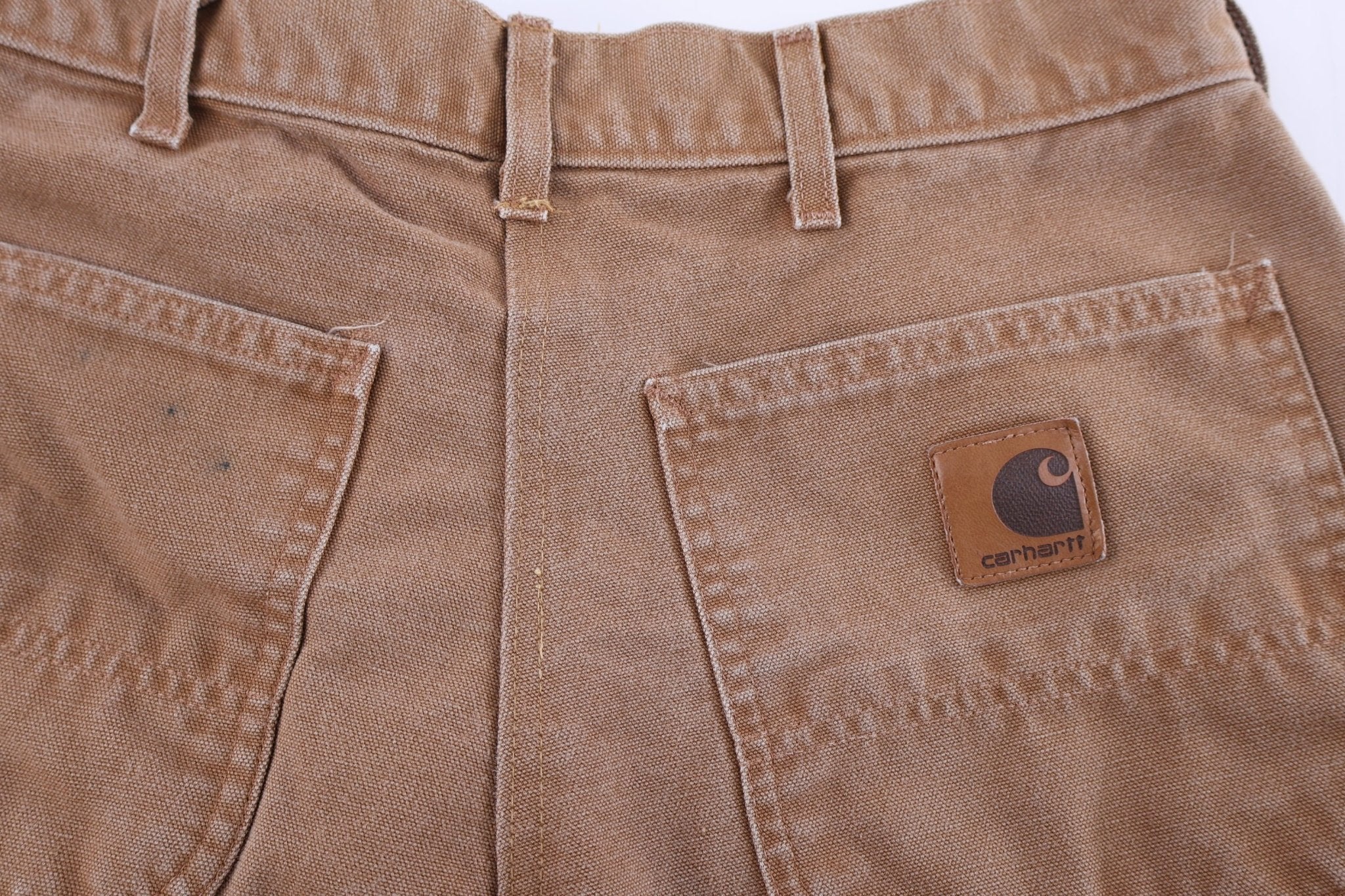 Carhartt Logo Patch Tan Shorts - Pants/Shorts - Thrifted Threads
