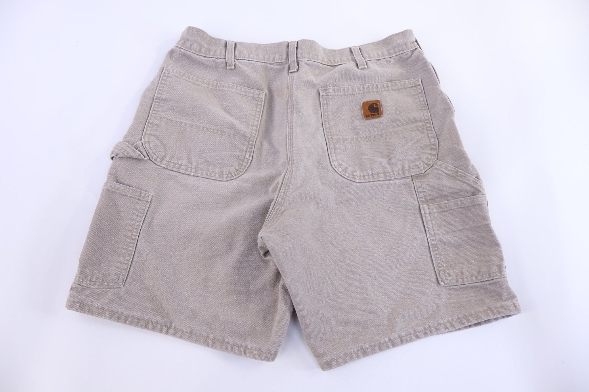 Carhartt Logo Patch Tan Shorts - Pants/Shorts - Thrifted Threads