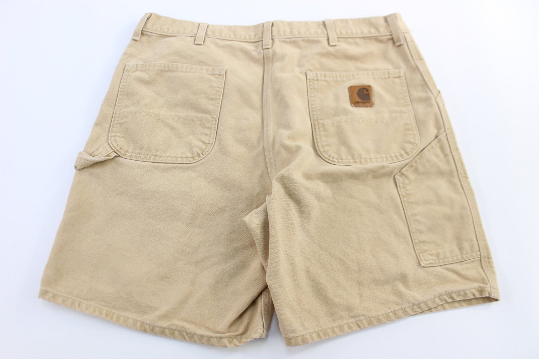 Carhartt Logo Patch Tan Shorts - Pants/Shorts - Thrifted Threads