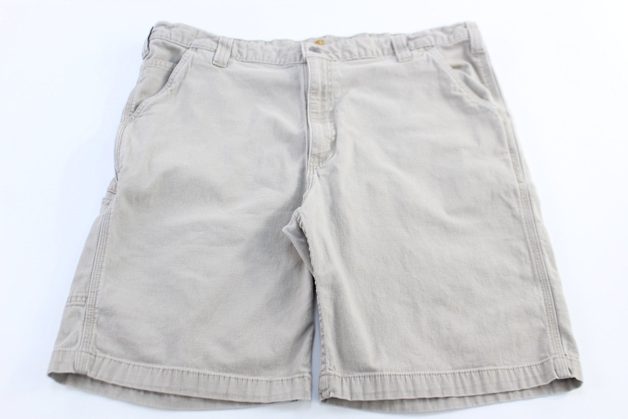 Carhartt Logo Patch Tan Shorts - Pants/Shorts - Thrifted Threads