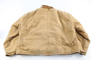 Carhartt Logo Patch Tan Traditional Zip Up Jacket - ThriftedThreads.com