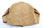 Carhartt Logo Patch Tan Traditional Zip Up Jacket - ThriftedThreads.com