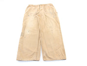 Carhartt Logo Patch Tan Workwear Pants - ThriftedThreads.com