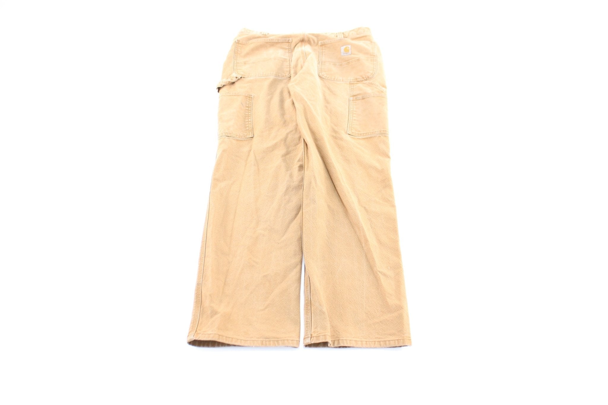 Carhartt Logo Patch Tan Workwear Pants - Pants/Shorts - Thrifted Threads