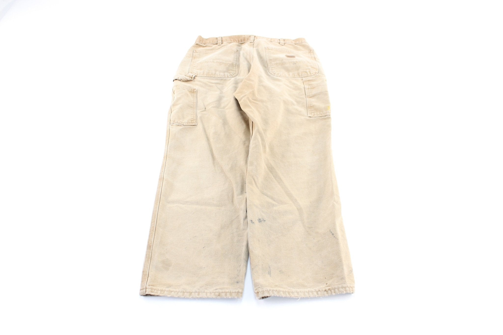 Carhartt Logo Patch Tan Workwear Pants - Pants/Shorts - Thrifted Threads
