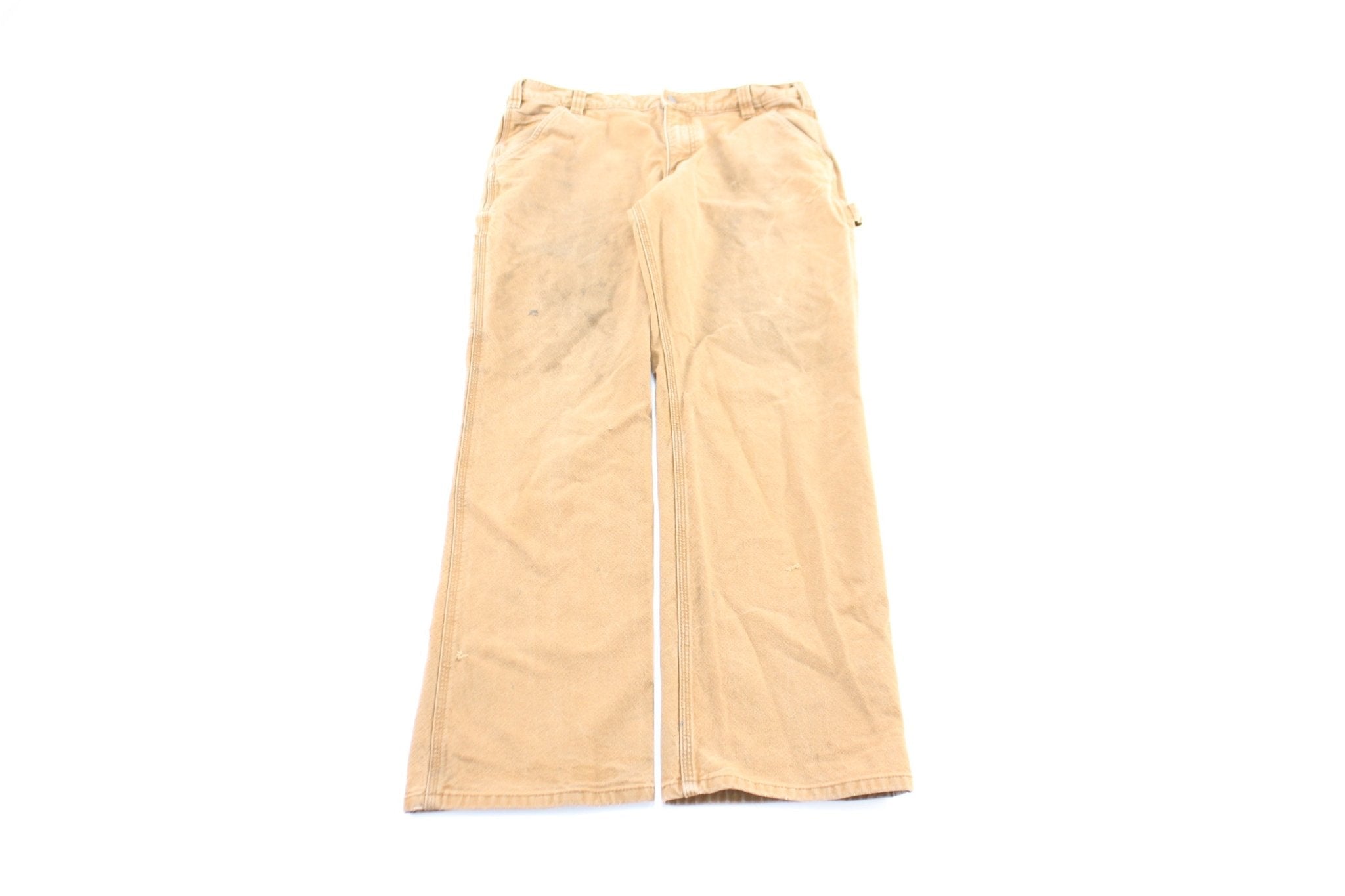 Carhartt Logo Patch Tan Workwear Pants - Pants/Shorts - Thrifted Threads