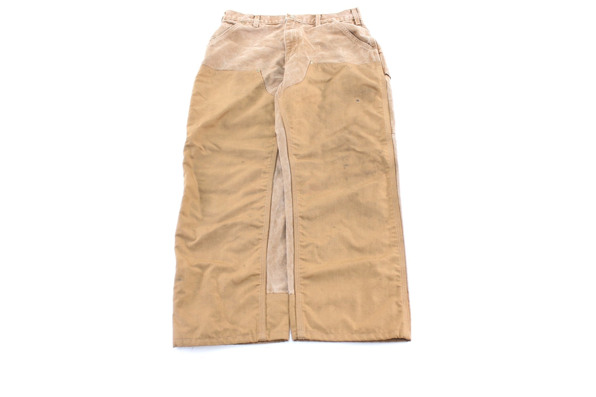 Carhartt Logo Patch Tan Workwear Pants - Pants/Shorts - Thrifted Threads