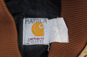 Carhartt Logo Patch Tan Zip Up Vest - ThriftedThreads.com
